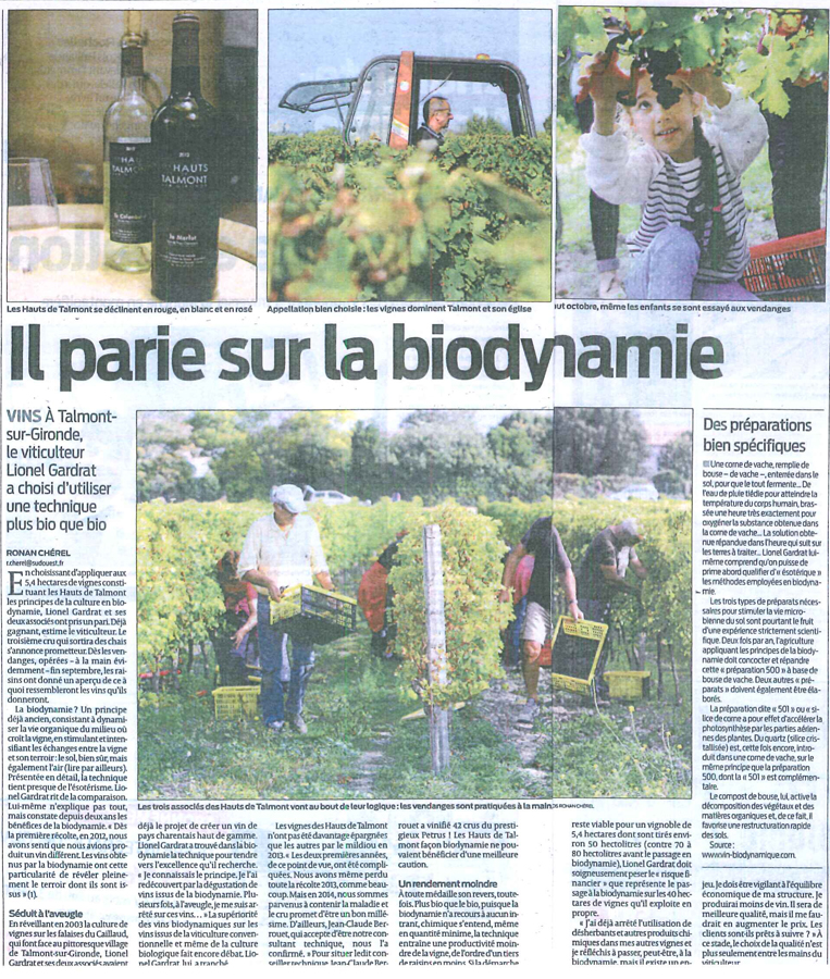Il parie sur la Biodynamie